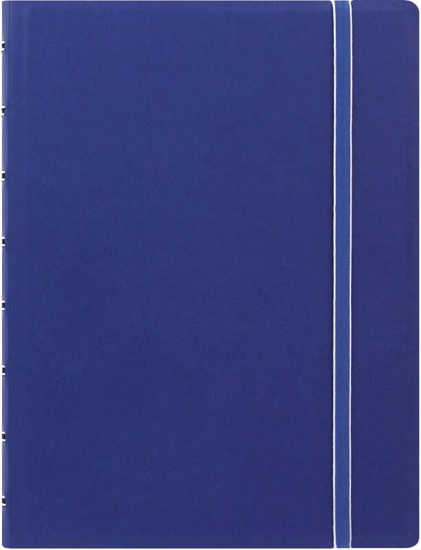 Filofax Notebook 115009 A5 Ruled Twin Wire Faux-leather Soft Cover Blue 56 Pages