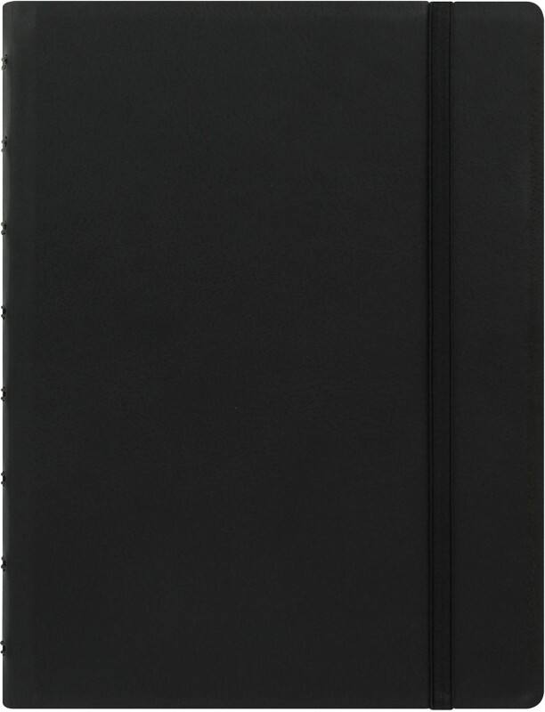 Filofax Notebook 115007 A5 Ruled Twin Wire Faux-leather Soft Cover Black 56 Pages