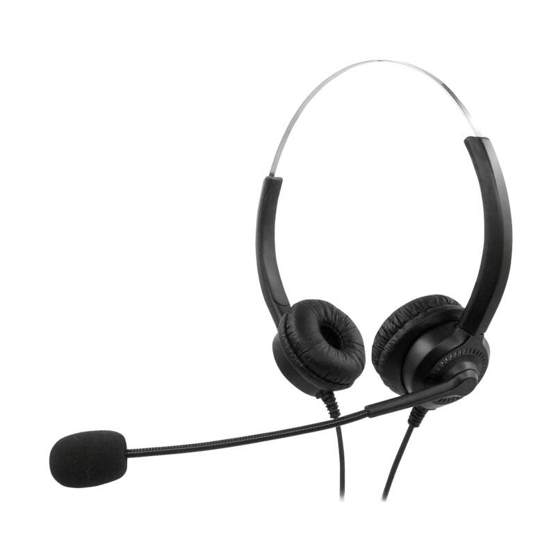 Mediarange mros304 wired stereo headset over the head noise cancelling usb with microphone black