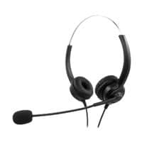 MediaRange MROS304 Wired Stereo Headset Over the Head Noise Cancelling USB with Microphone Black