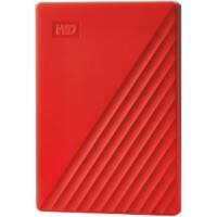 Western Digital 2 TB Hard Drive Portable External My Passport USB 3.2 Type A Automatic backup, Password protection Red