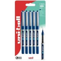 uni-ball Eye UB-150 Rollerball Pen 0.3 mm Blue Pack of 5