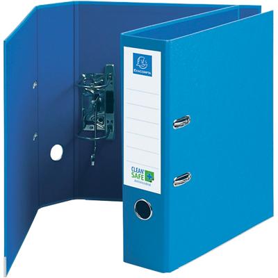Exacompta Clean'Safe Lever Arch File A4 70 mm Blue 2 ring 53222E Cardboard
