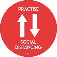 Avery COVID-19 Social Distancing Circular Floor Sticker 405 mm Red 2 Labels
