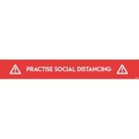 Avery COVID-19 Social Distancing Floor Sticker 140 x 1,000 mm Red 2 Labels