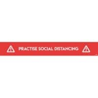 Avery COVID-19 Social Distancing Floor Sticker 140 x 1,000 mm Red 2 Labels