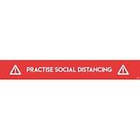 Avery COVID-19 Social Distancing Floor Sticker 140 x 1,000 mm Red 2 Labels