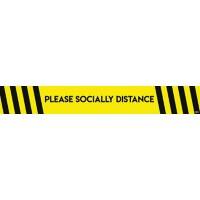 Avery COVID-19 Social Distancing Floor Sticker 140 x 1,000 mm Yellow, Black 2 Labels