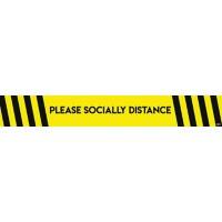 Avery COVID-19 Social Distancing Floor Sticker 140 x 1,000 mm Yellow, Black 2 Labels
