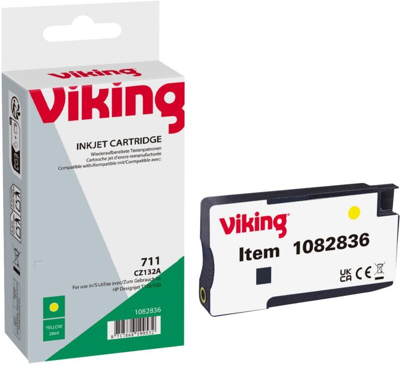 Viking 711 Compatible HP Ink Cartridge CZ132A Yellow