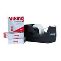 Viking Tape Dispenser Black 130 (W) mm + 3 Invisible Tape Rolls