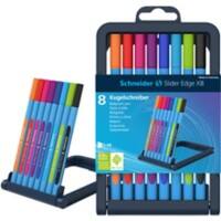 Schneider Slider Edge XB 152279 Ballpoint Pen Black, Red, Blue, Light Green, Orange, Violet, Pink and Light Blue Extra Broad 1.4 mm Non Refillable Pack of 8