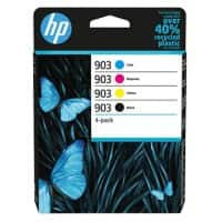 HP 903 Original Ink Cartridge 6ZC73AE Black, Cyan, Magenta, Yellow Pack of 4 Multipack