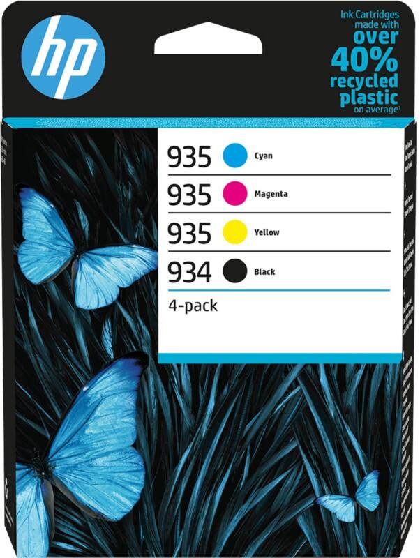 HP 934/935 Original Ink Cartridge 6ZC72AE Black, Cyan, Magenta, Yellow Pack of 4 Multipack
