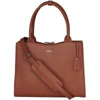 SOCHA Laptop Bag Diamond 14 Inch Leather Cognac 39 x 12 x 29 cm