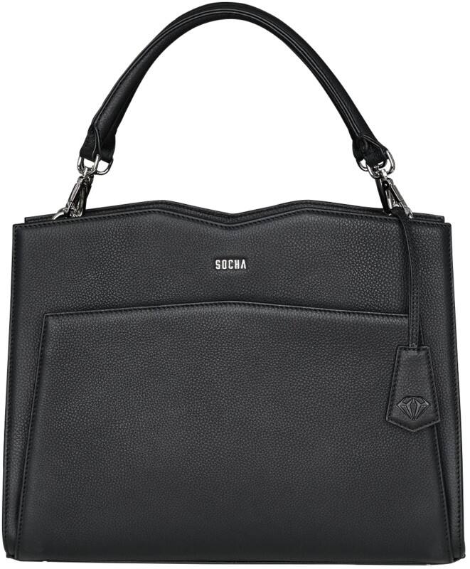 SOCHA Diamond Laptop Bag 14 " 39 x 12 x 29 cm Leather Black