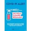 AVERY COVCPA4 COVID-19 Area Cleaned Regularly A4 Label 210 x 297 mm Blue Pack of 2