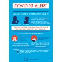 Avery COVID-19/Coronavirus Business Guidelines Label Sign Removable Self-Adhesive 297 x 420mm Blue 2 x A3