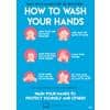 Avery COVID-19/Coronavirus How to Wash Hands Label Sign Removable Self-Adhesive 210 x 297mm Blue 2 x A4