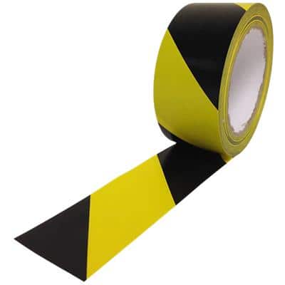 Hazard Warning Safety Tape 48mm x 33m Black & Yellow | Viking Direct IE