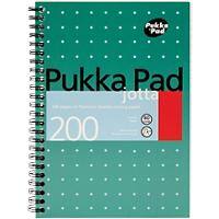Pukka Pad Metallic Jotta A5 Wirebound Green Cardboard Notebook Ruled 200 Pages Pack of 3