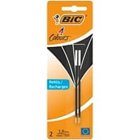 BIC Ballpoint Pen Refill 4 Colours 0.4 mm Black Pack of 2