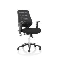 Dynamic Basic Tilt Task Operator Chair Height Adjustable Arms Relay Without Headrest