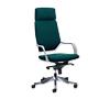 Dynamic Basic Tilt Visitor Chair Fixed Arms Xenon Maringa Teal Seat, White Shell With Headrest High Back