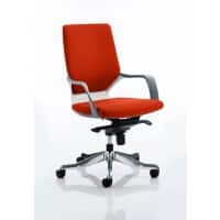 Dynamic Knee Tilt Visitor Chair Fixed Arms Xenon Tobasco Red Seat Without Headrest Medium Back