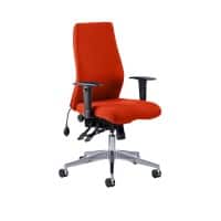 Dynamic Independent Seat & Back Posture Chair Tabasco Red Fabric Height Adjustable Arms Onyx Ergo Without Headrest High Back