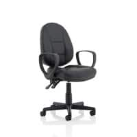 Dynamic Permanent Contact Backrest Task Operator Chair Fixed & Loop Arms Jackson Without Headrest High Back