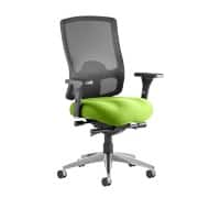 dynamic Regent Operator Chair Synchro Tilt Mesh Fabric Height-Adjustable Armrest Black, Light Green 125 kg Regent 660 x 660 x 1,110 mm