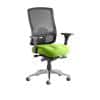 Dynamic Synchro Tilt Task Operator Chair Height Adjustable Arms Regent Black Back, Myrrh Green Seat Without Headrest High Back