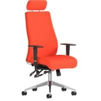 Dynamic Independent Seat & Back Posture Chair Tabasco Red Fabric Height Adjustable Arms Onyx With Headrest High Back