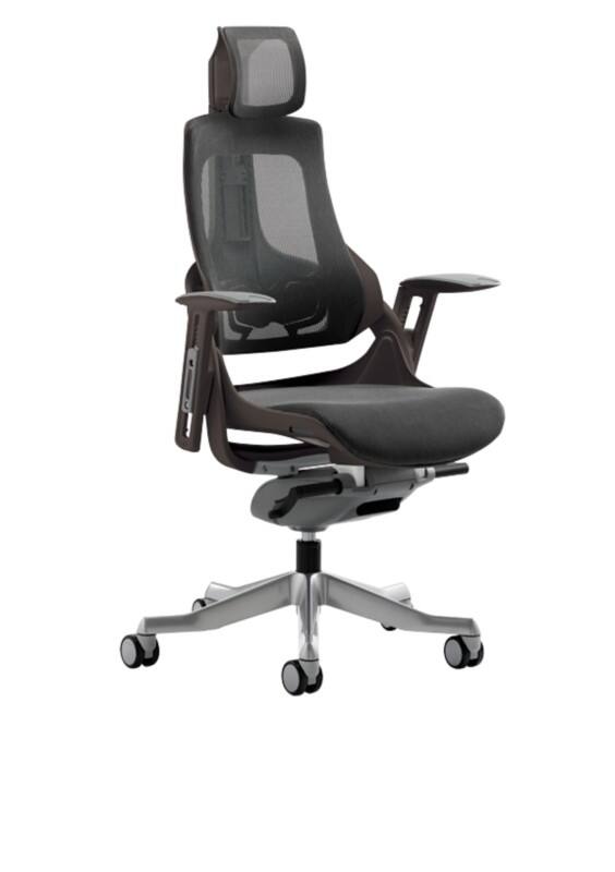 dynamic Zure Executive Chair Synchro Tilt Mesh Fabric Height-Adjustable Armrest Black, Charcoal 135 kg Zure 690 x 700 x 1,225 mm