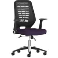 Dynamic Tilt & Lock Task Operator Chair Folding Arms Relay Black Back, Tansy Purple Seat Without Headrest Medium Back