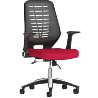 dynamic Relay Operator Chair Basic Tilt Fabric Optional Armrest Black, Silver 110 kg Relay 650 x 610 x 980 mm