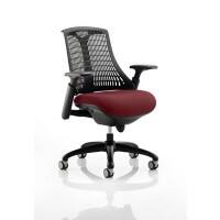 Dynamic Synchro Tilt Task Operator Chair Height Adjustable Arms Flex Black Back, Ginseng Chilli Seat Without Headrest High Back