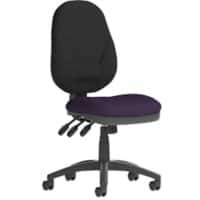 Dynamic Independent Seat & Back Task Operator Chair Without Arms Eclipse Plus XL III Black Back, Tansy Purple Seat Without Headrest High Back