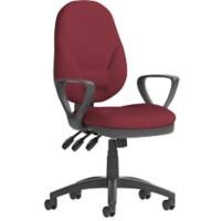 dynamic Eclipse XL III Operator Chair Permanent Contact Fabric Fixed Armrest Red 120 kg Eclipse Plus XL 670 x 670 x 1,000 mm