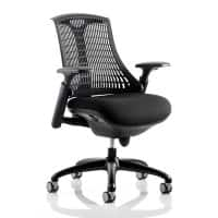 Dynamic Synchro Tilt Task Operator Chair Height Adjustable Arms Flex Black Frame Without Headrest Medium Back