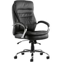 Executive Chair Rocky Black Leather High Back With Arms