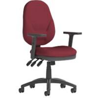 Dynamic Permanent Contact Backrest Task Operator Chair Ginseng Chilli Fabric Height Adjustable Arms Eclipse Plus XL Without Headrest High Back