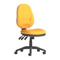 Dynamic Independent Seat & Back Task Operator Chair With Yellow Fabric Without Arms Eclipse Plus XL Without Headrest High Back