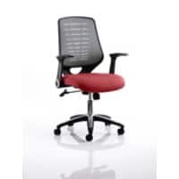 Dynamic Tilt & Lock Task Operator Chair Folding Arms Relay Silver Back, Ginseng Chilli Seat Without Headrest Medium Back