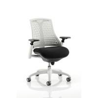 dynamic Flex Operator Chair Synchro Tilt Fabric Height-Adjustable Armrest Black, White 110 kg Flex 690 x 680 x 945 mm