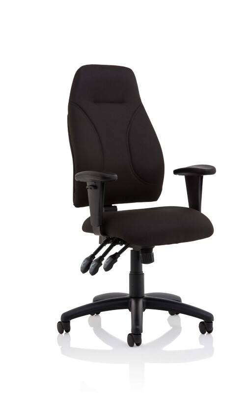 dynamic Esme Office Chair Basic Tilt Fabric Height-Adjustable Armrest Black 120 kg OP000232 630 x 610 x 1,110 mm
