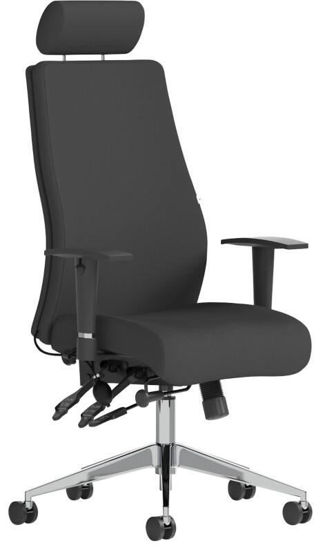 dynamic Onyx Ergo Posture Chair Basic Tilt Fabric Height-Adjustable Armrest Black 135 kg Onyx 610 x 670 x 1,400 mm