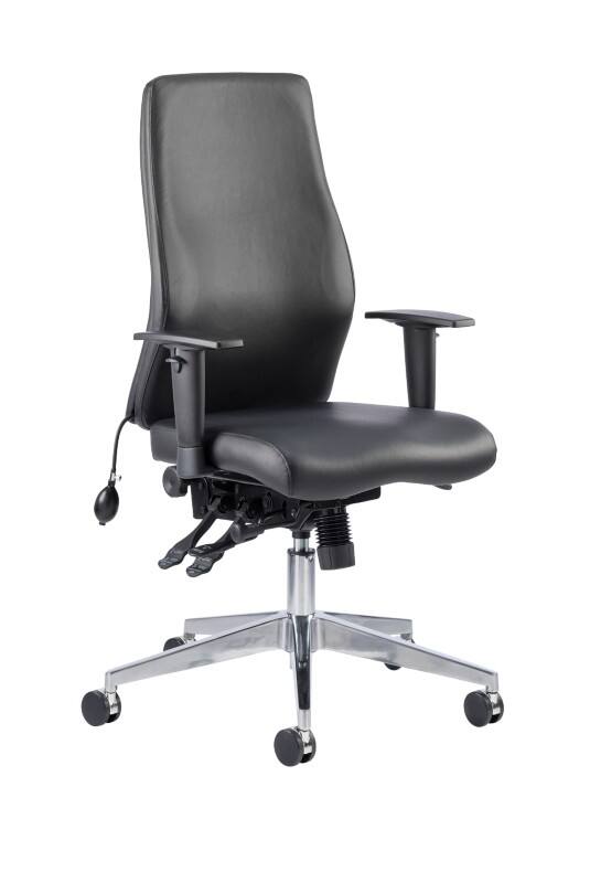 dynamic Onyx Ergo Posture Chair Permanent Contact Bonded leather Height-Adjustable Armrest Black 135 kg Onyx 610 x 670 x 1,210 mm