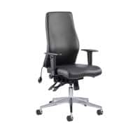 Dynamic Independent Seat & Back Posture Chair With Black Bonded Leather Height Adjustable Arms Onyx Without Headrest High Back